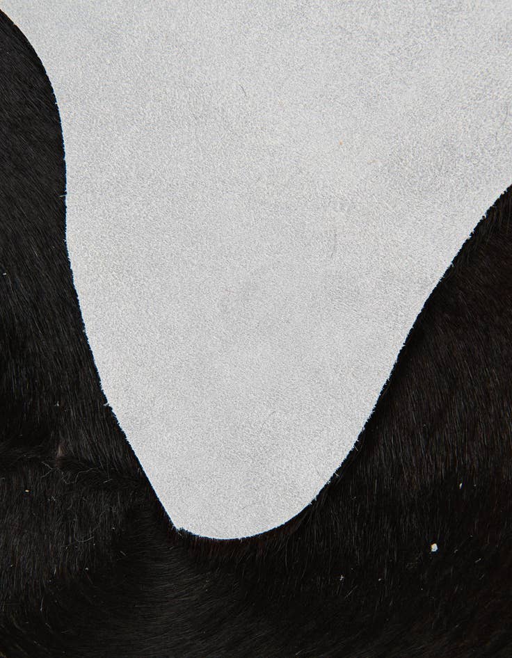Detail image of  1' 8 x 2' 6 Cowhide Leather Rug