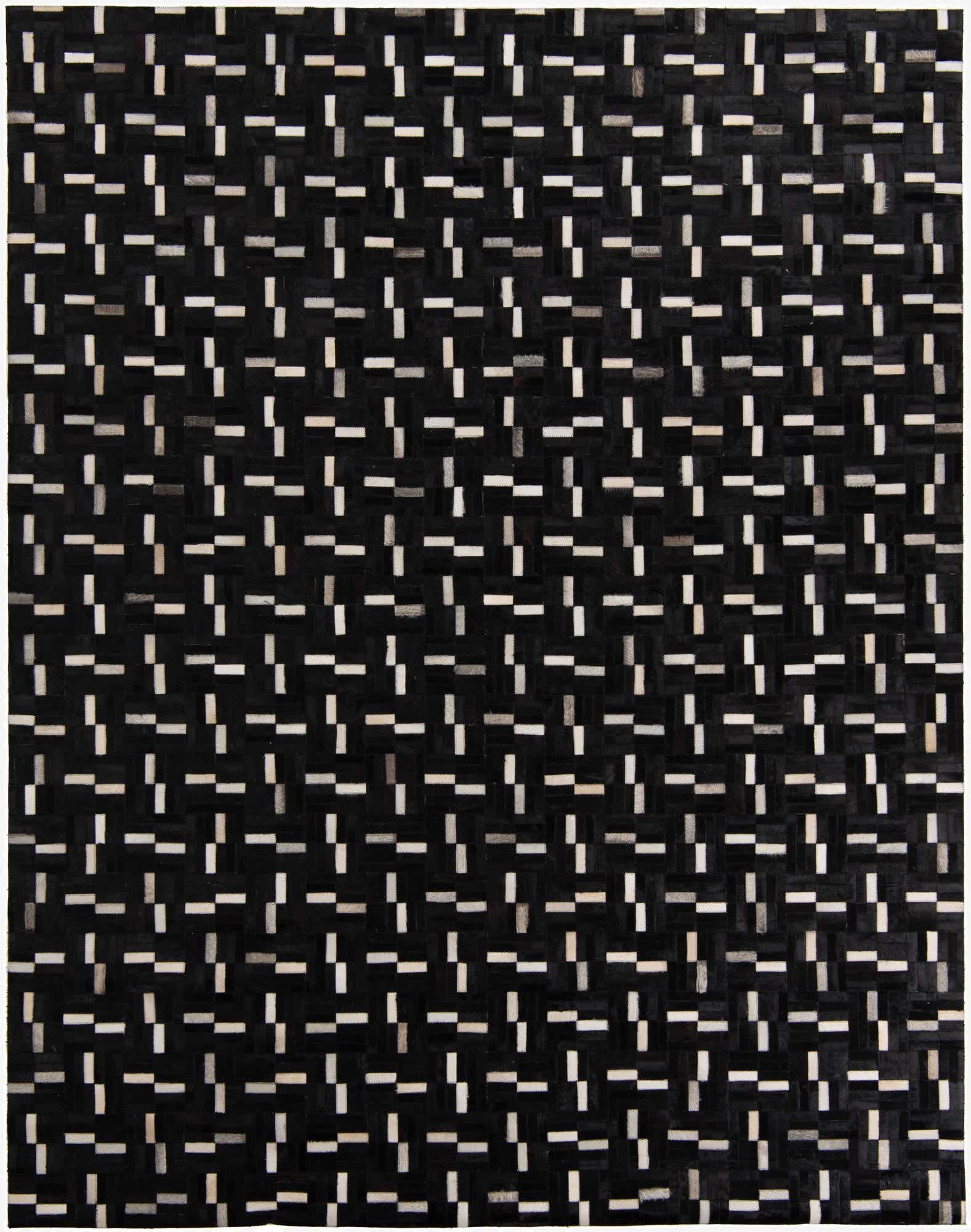  7' 9 x 9' 10 Cowhide Leather Rug