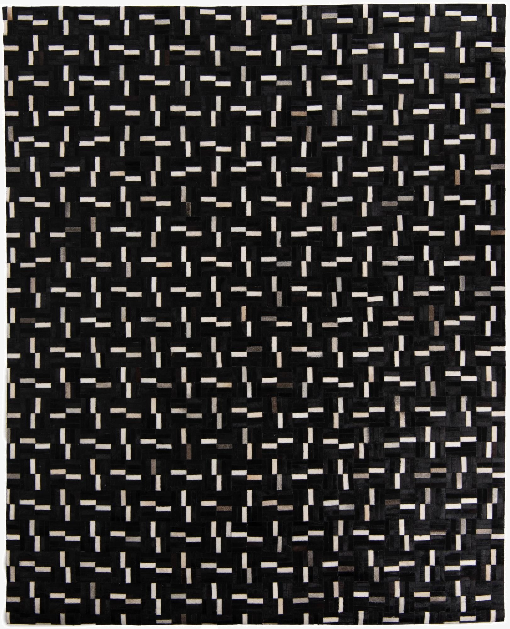  8' x 9' 10 Cowhide Leather Rug