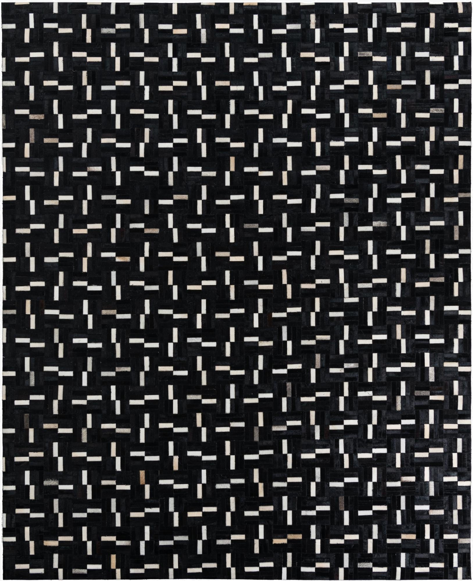  8' x 9' 10 Cowhide Leather Rug