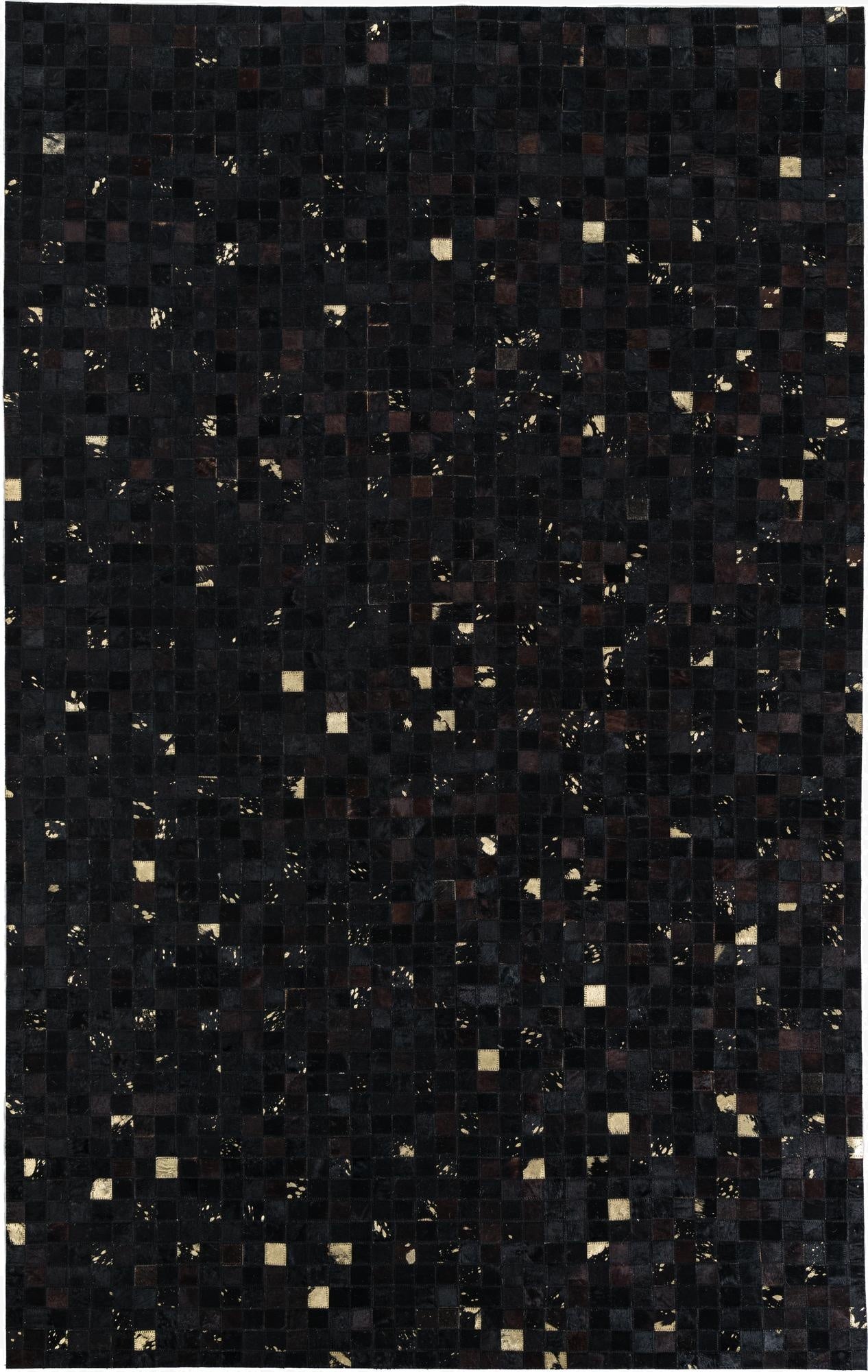  5' x 7' 10 Cowhide Leather Rug
