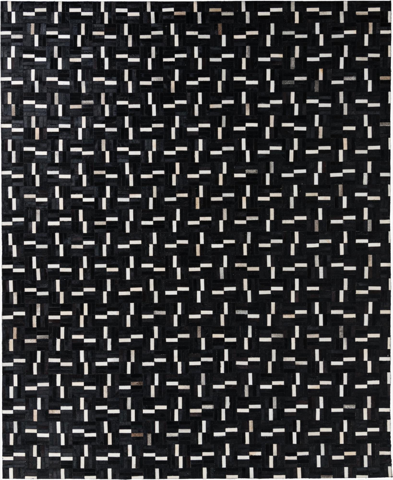  8' 2 x 10' 2 Cowhide Leather Rug