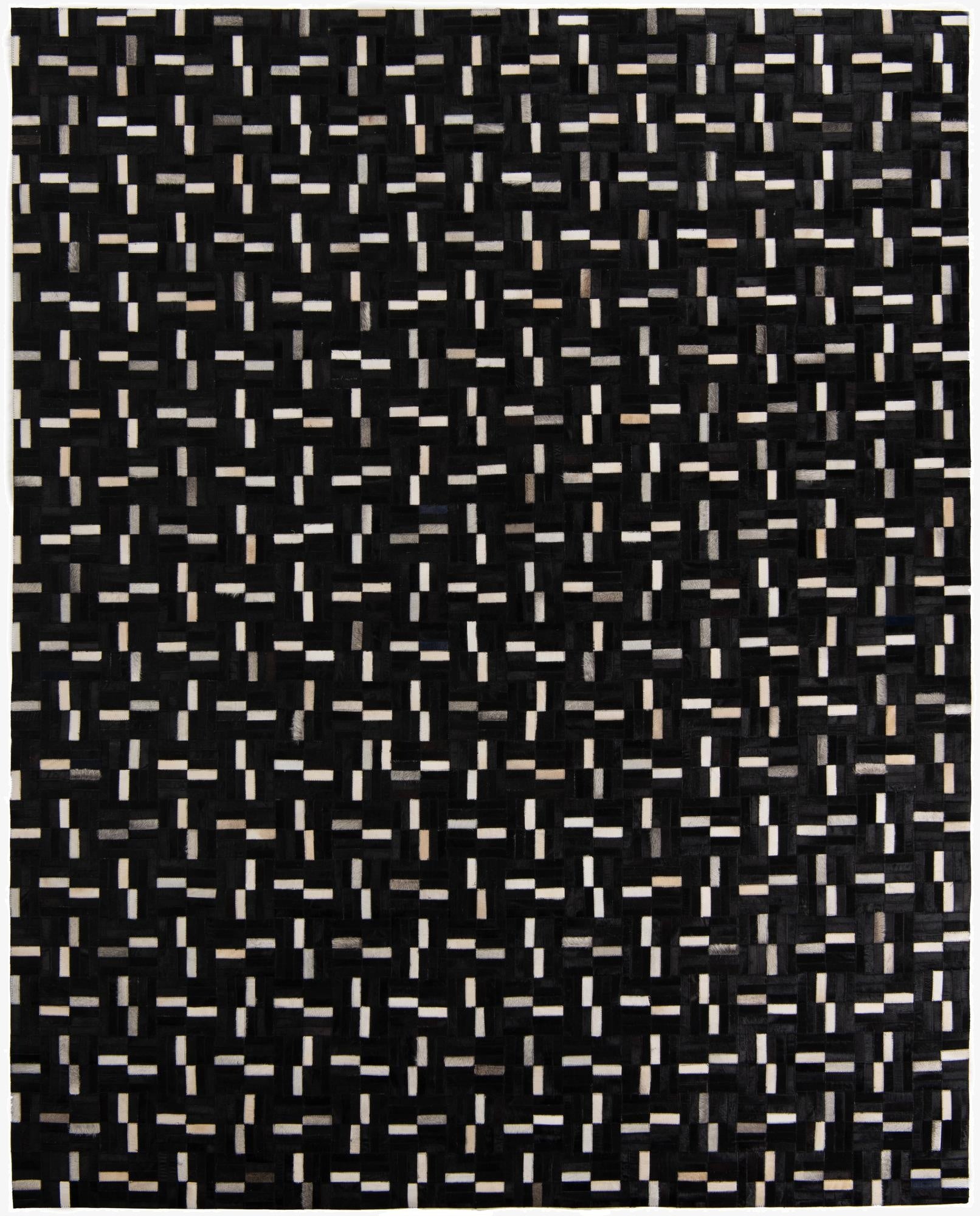  8' 1 x 10' Cowhide Leather Rug