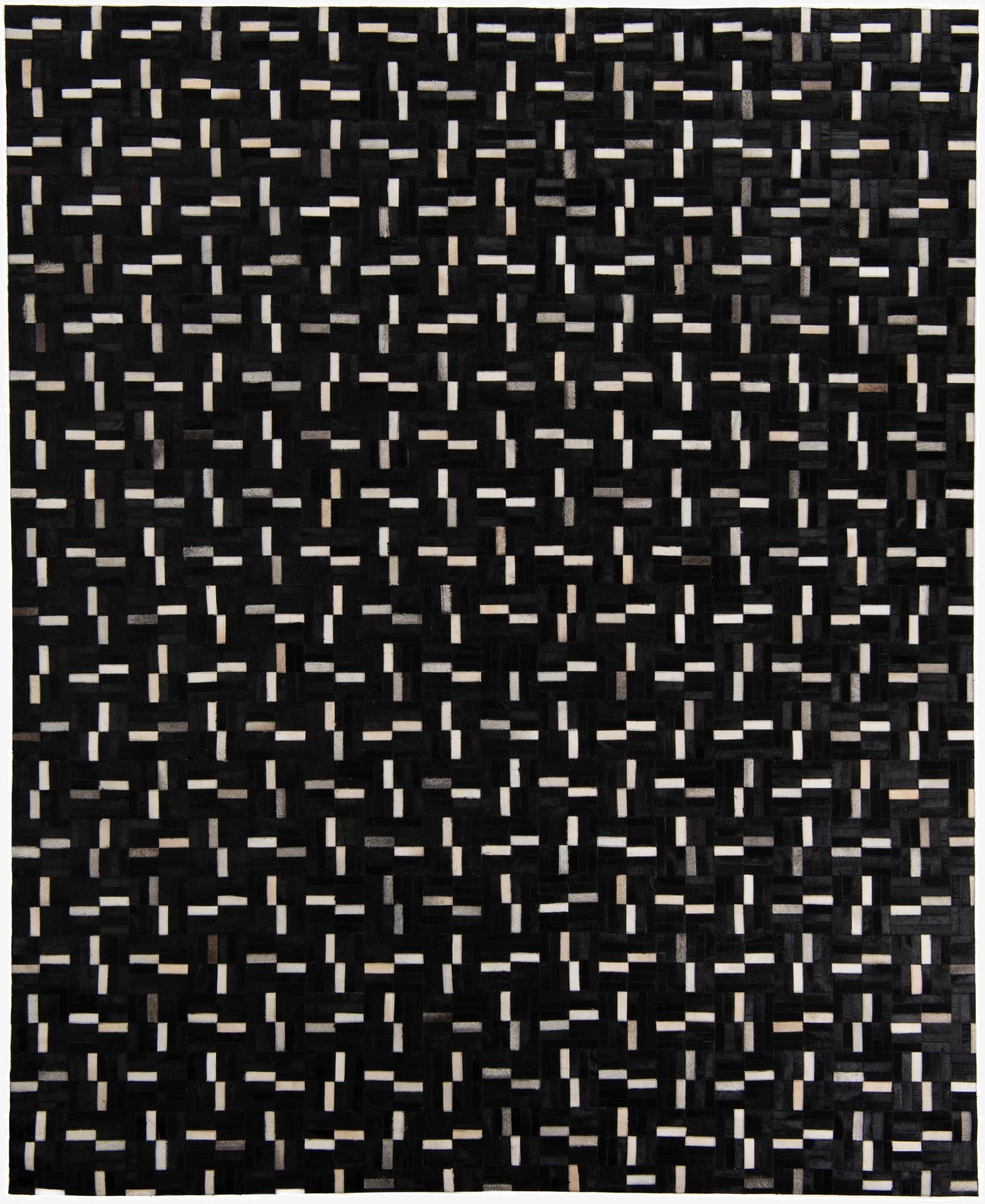  8' 1 x 10' Cowhide Leather Rug