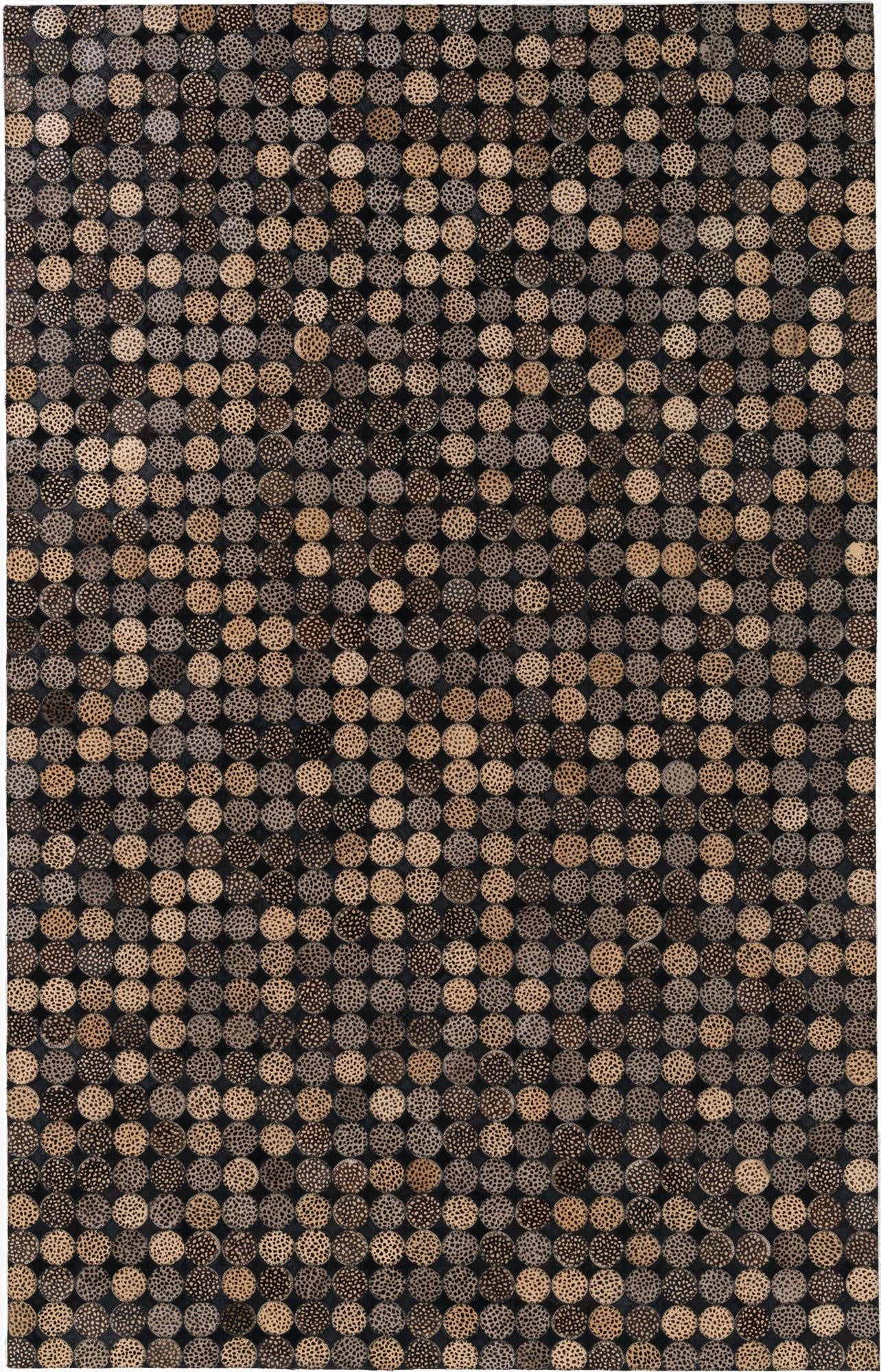  5' x 7' 10 Cowhide Leather Rug