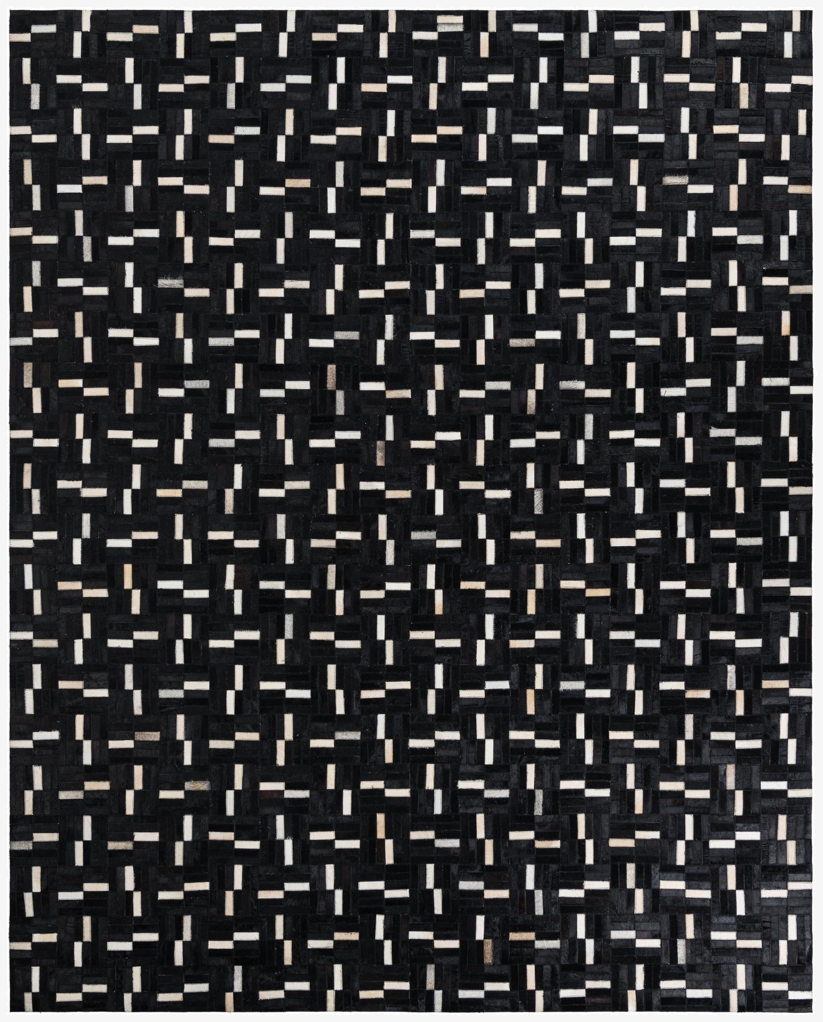  7' 10 x 9' 9 Cowhide Leather Rug