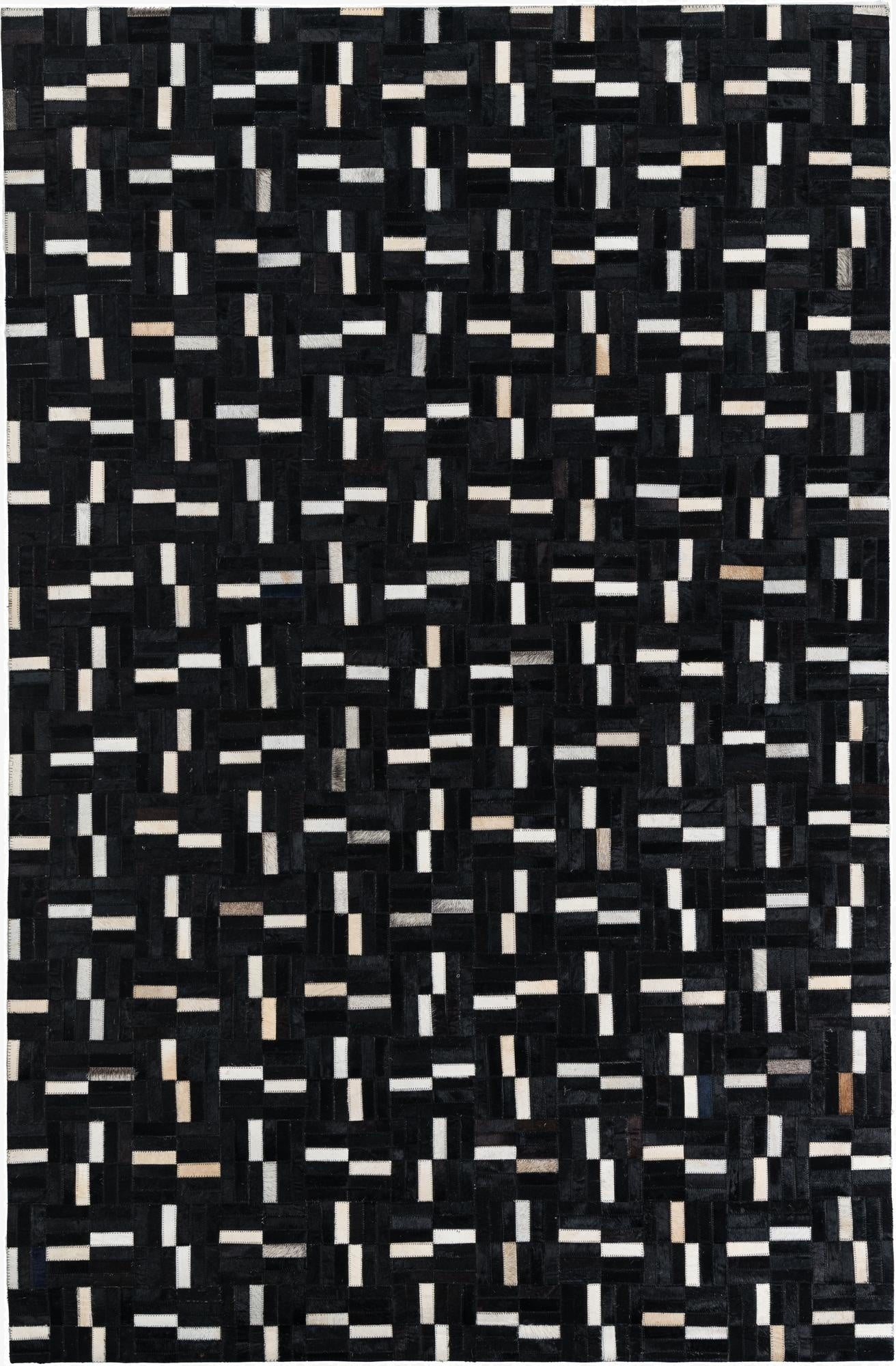  5' 2 x 8' Cowhide Leather Rug
