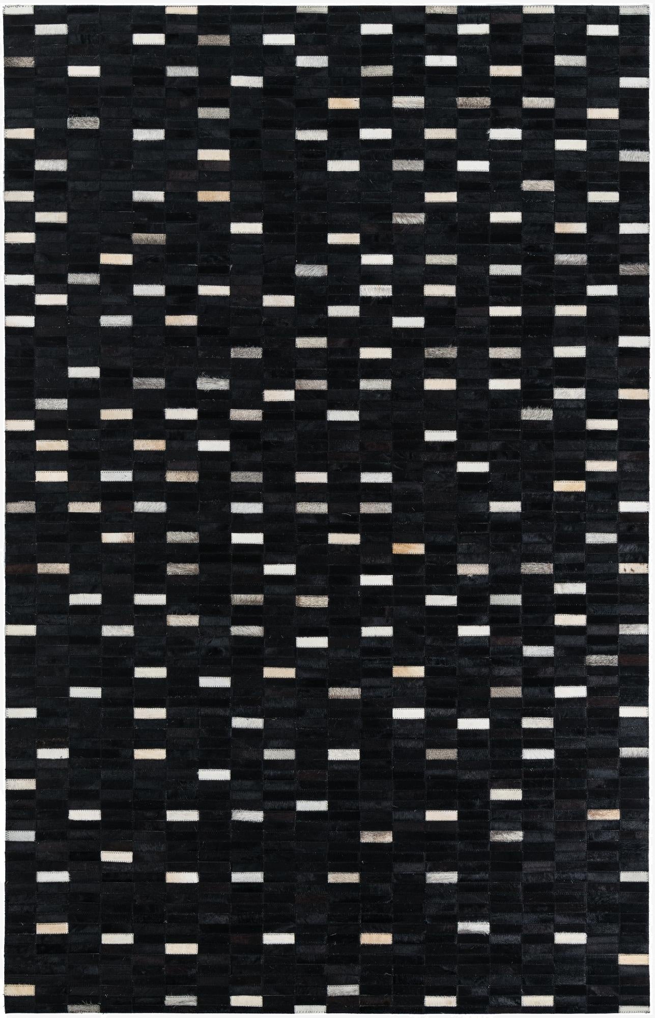 5' x 7' 10 Cowhide Leather Rug