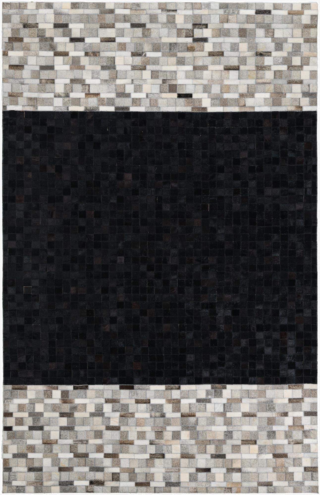  5' x 7' 10 Cowhide Leather Rug