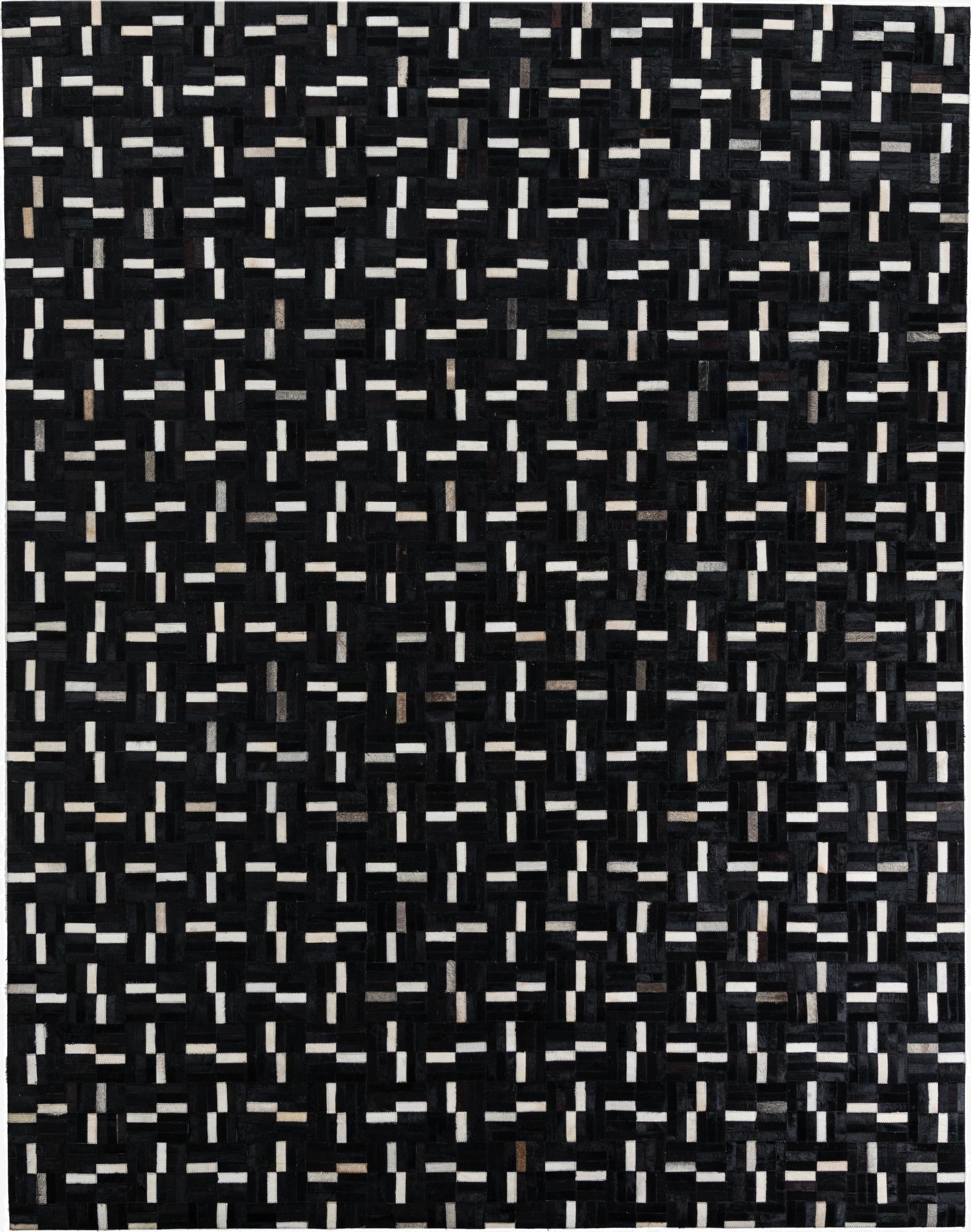  7' 9 x 9' 10 Cowhide Leather Rug