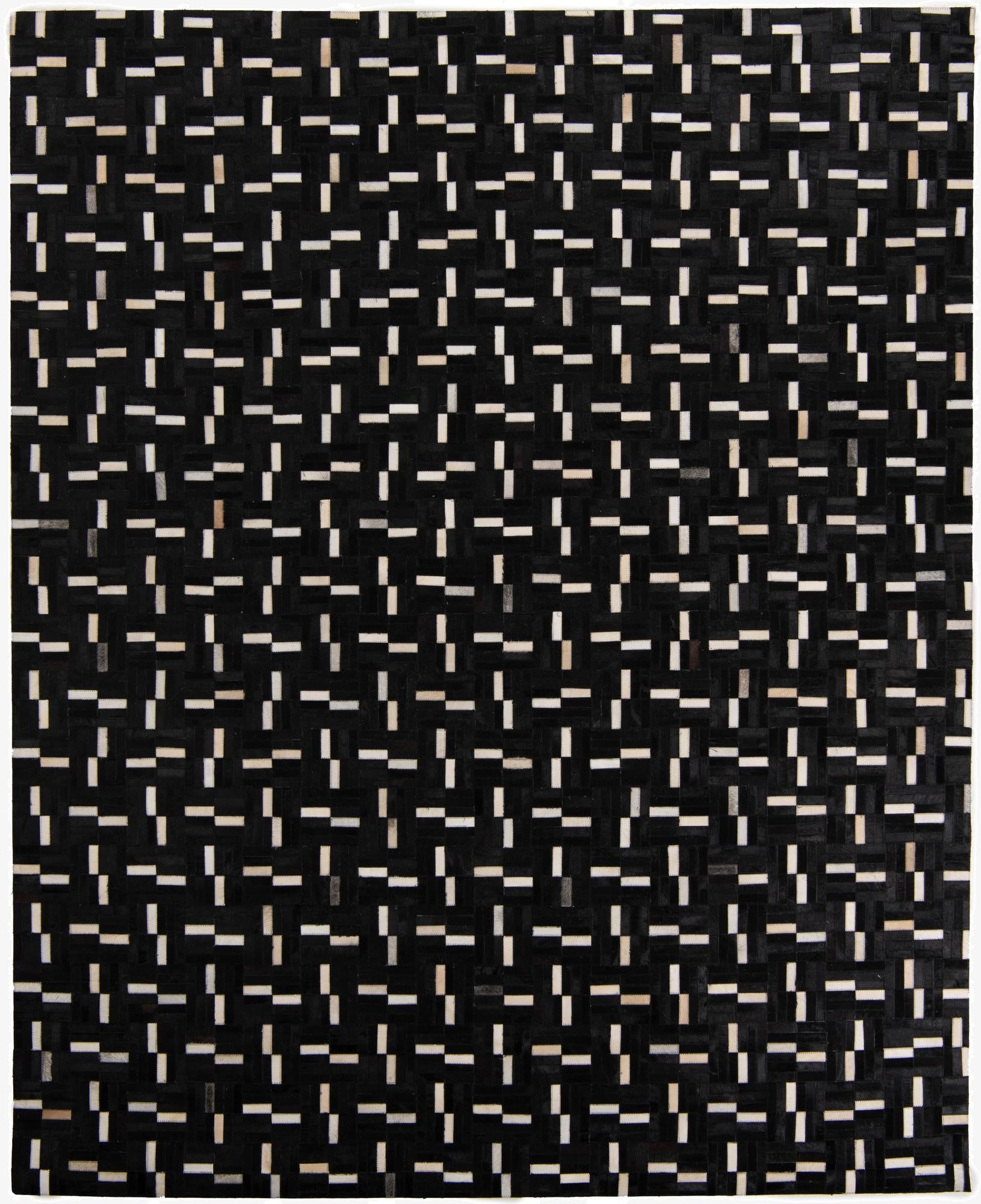  8' 1 x 10' Cowhide Leather Rug