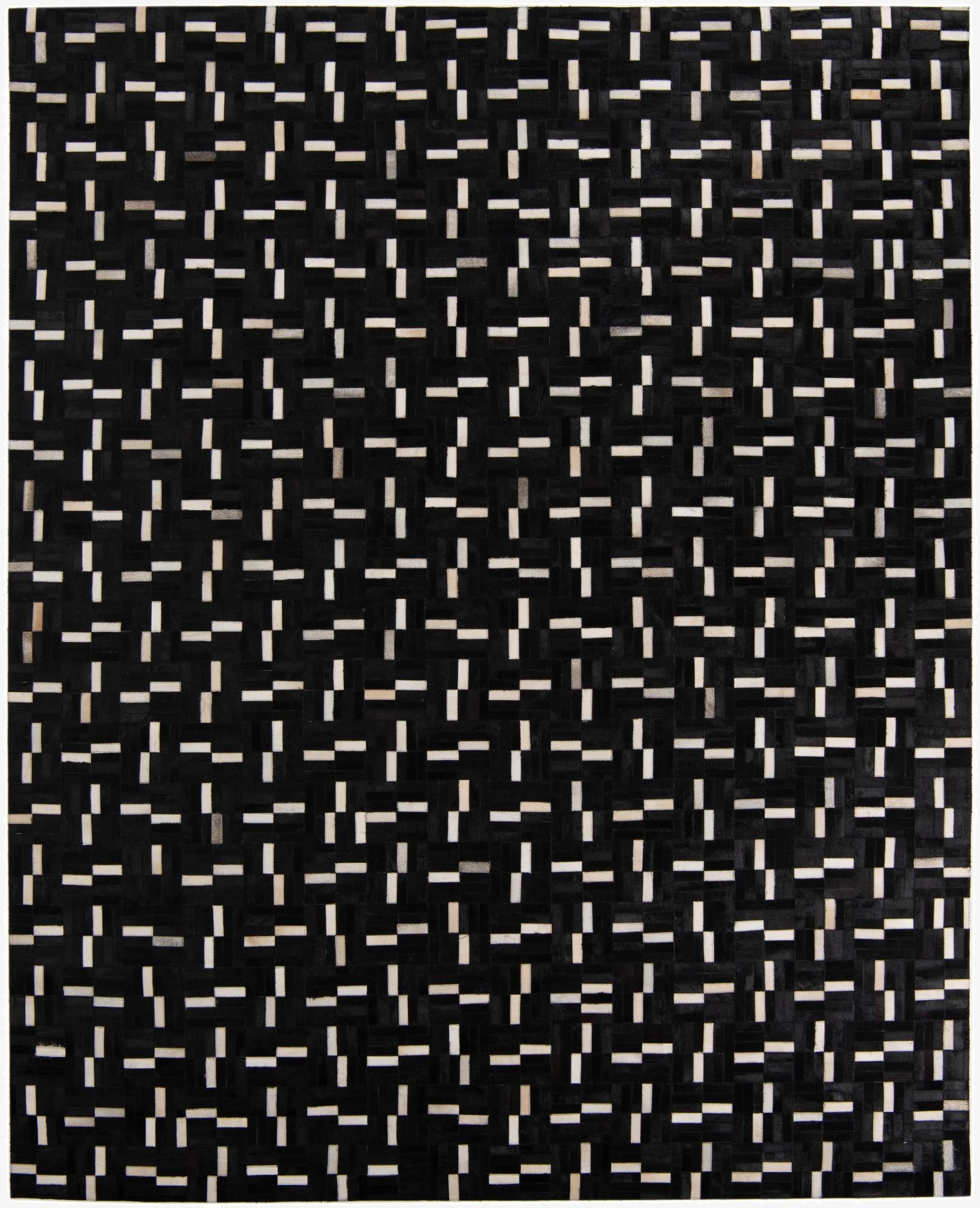  7' 10 x 9' 9 Cowhide Leather Rug