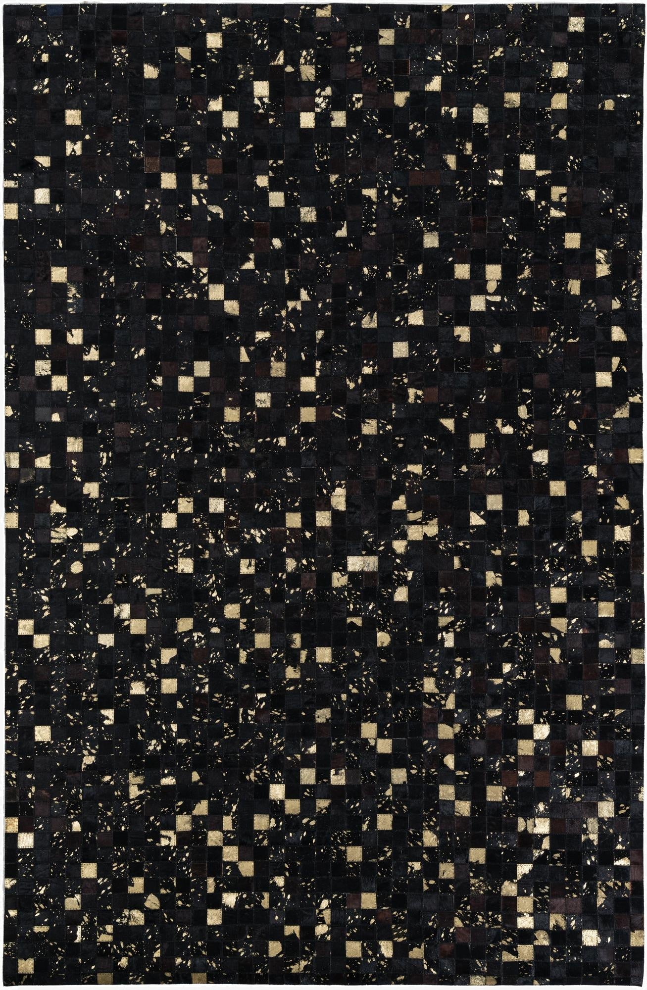  5' 2 x 8' Cowhide Leather Rug