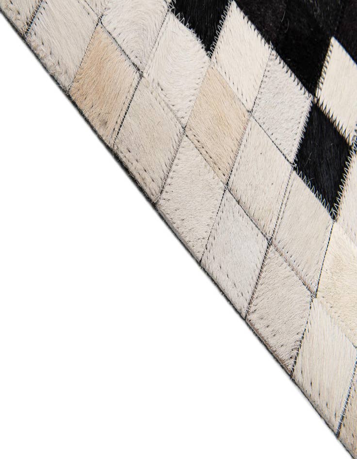 Detail image of  8' 1 x 10' 1 Cowhide Stocks Rug