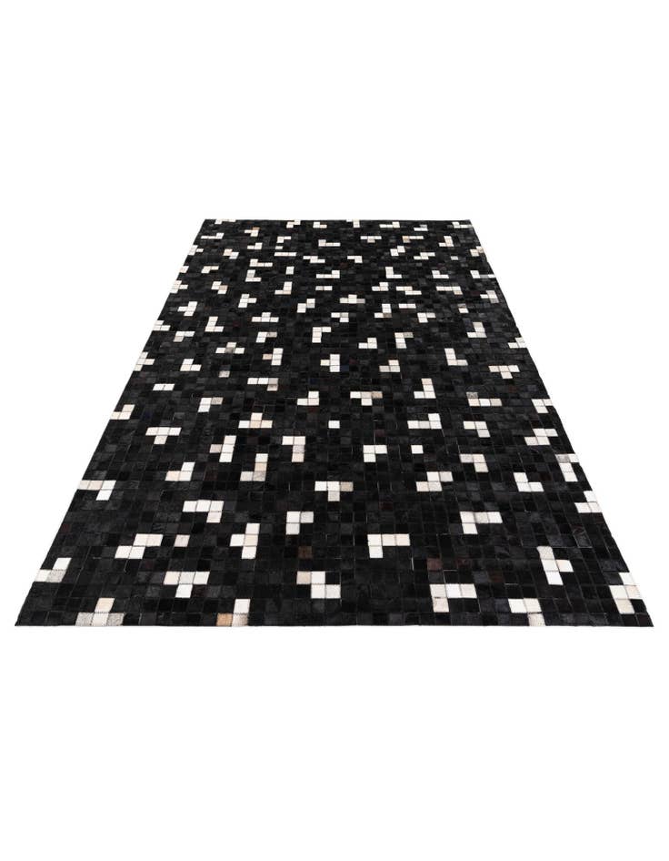 Detail image of  5' 2 x 7' 11 Cowhide Stocks Rug