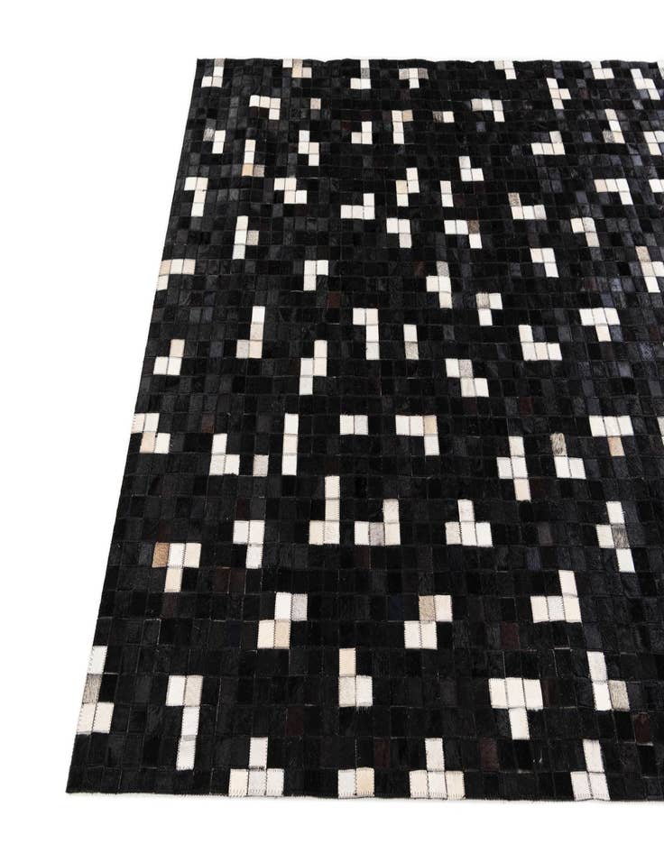 Detail image of  5' 2 x 7' 11 Cowhide Stocks Rug