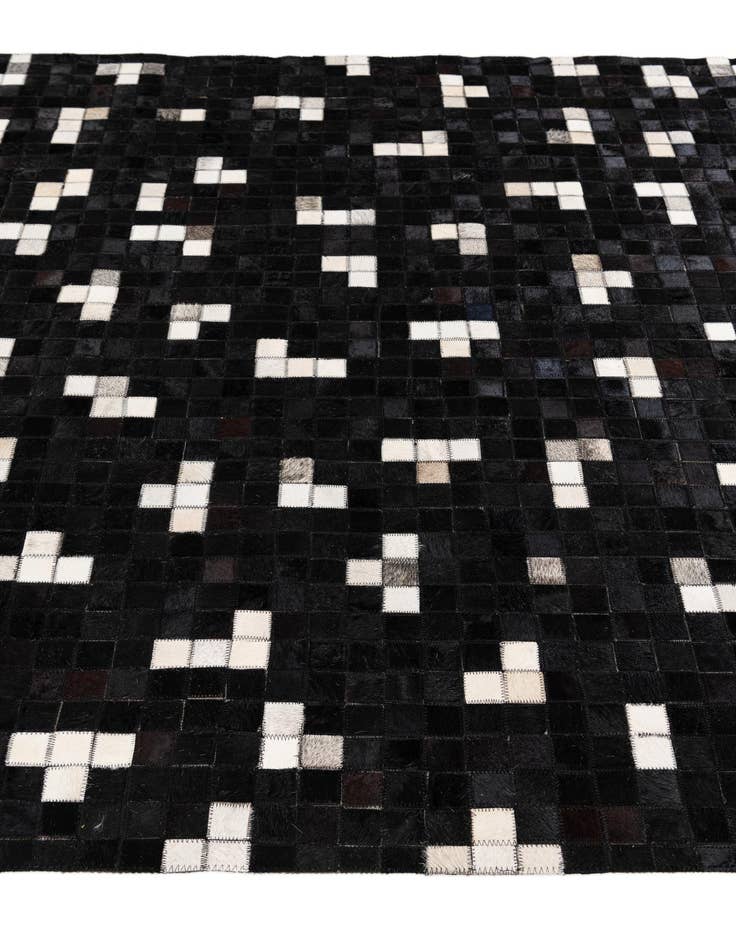 Detail image of  5' 2 x 7' 11 Cowhide Stocks Rug