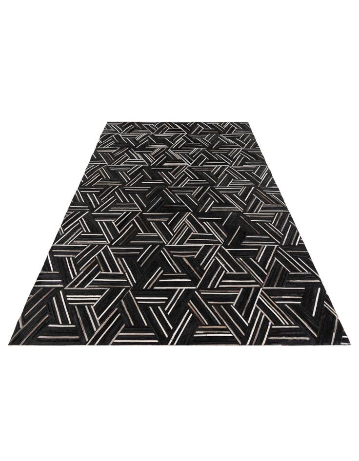 Detail image of  5' 1 x 7' 11 Cowhide Stocks Rug