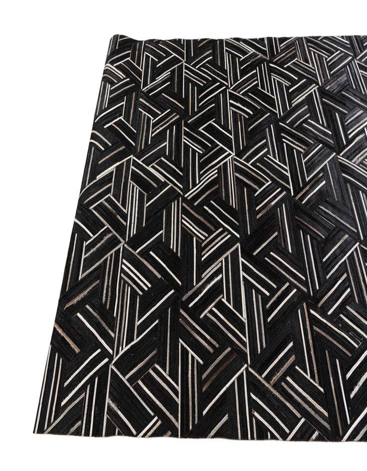 Detail image of  5' 1 x 7' 11 Cowhide Stocks Rug