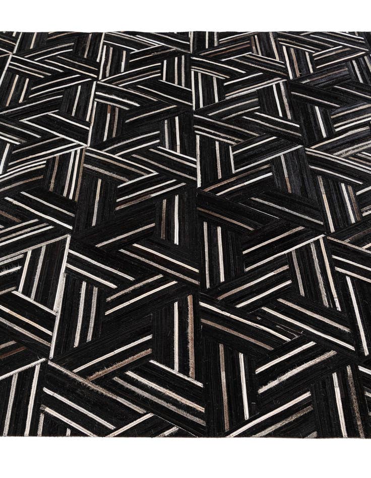 Detail image of  5' 1 x 7' 11 Cowhide Stocks Rug