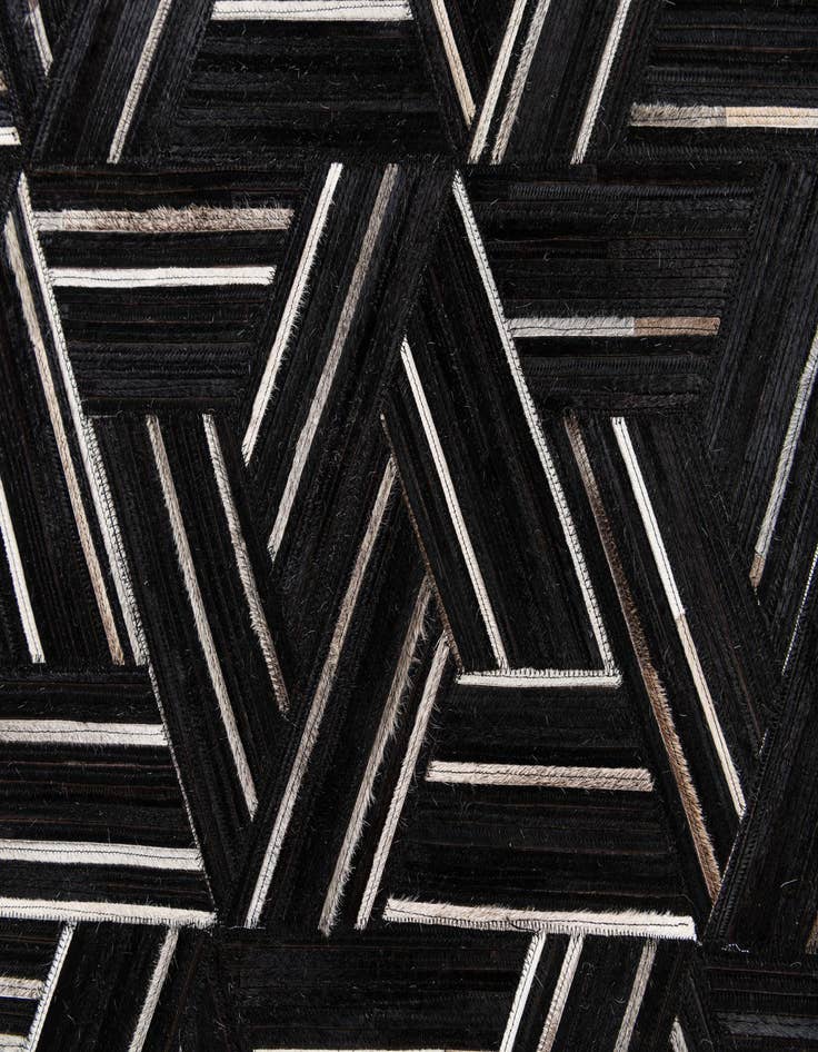 Detail image of  5' 1 x 7' 11 Cowhide Stocks Rug