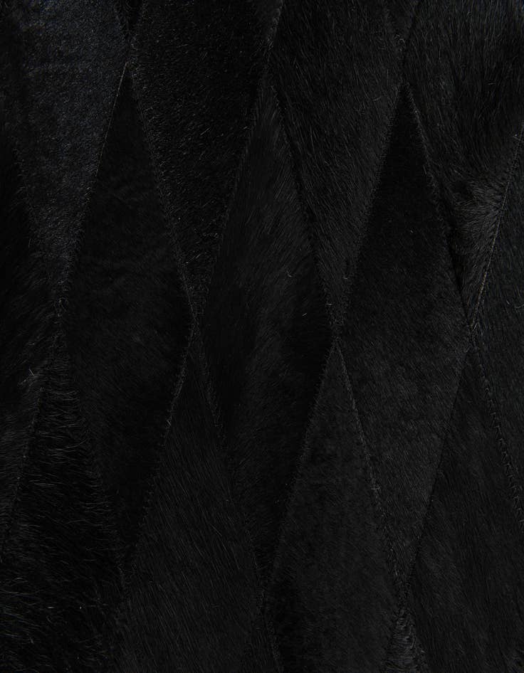 Detail image of  5' 7 x 7' 11 Cowhide Stocks Rug