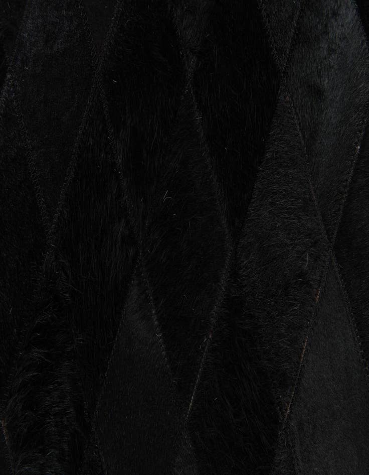 Detail image of  5' 2 x 8' Cowhide Stocks Rug