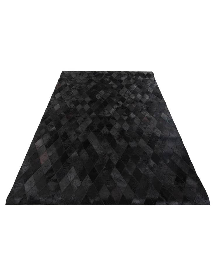 Detail image of  5' 2 x 7' 11 Cowhide Stocks Rug