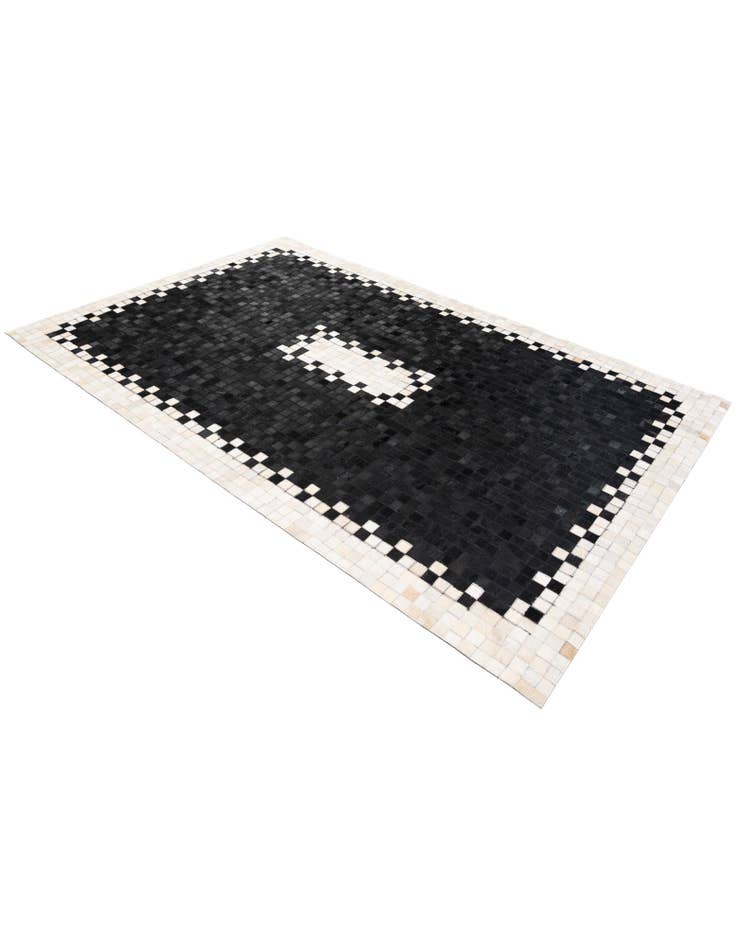 Detail image of  5' 2 x 7' 11 Cowhide Stocks Rug