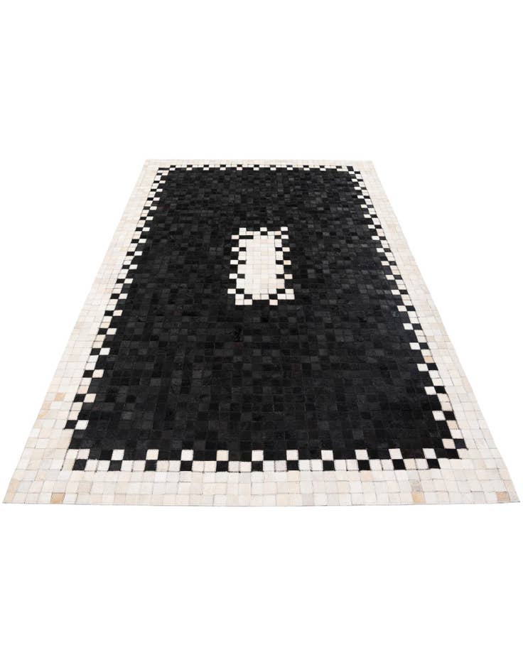 Detail image of  5' 2 x 7' 11 Cowhide Stocks Rug