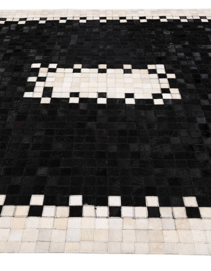 Detail image of  5' 2 x 7' 11 Cowhide Stocks Rug