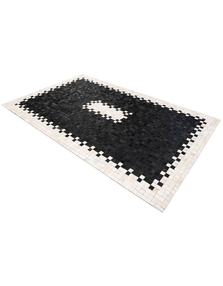 Detail image of  4' 11 x 7' 11 Cowhide Stocks Rug