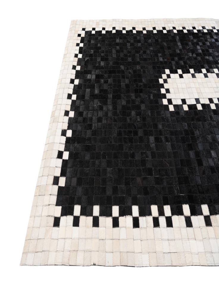 Detail image of  4' 11 x 7' 11 Cowhide Stocks Rug