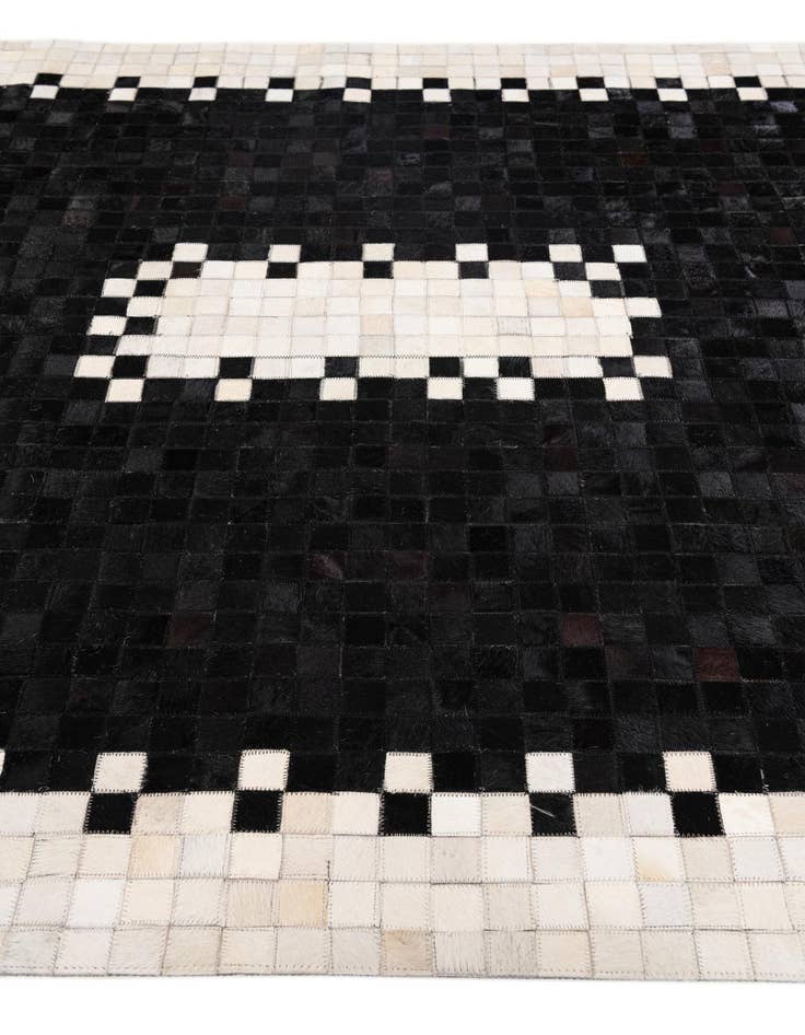 Detail image of  4' 11 x 7' 11 Cowhide Stocks Rug