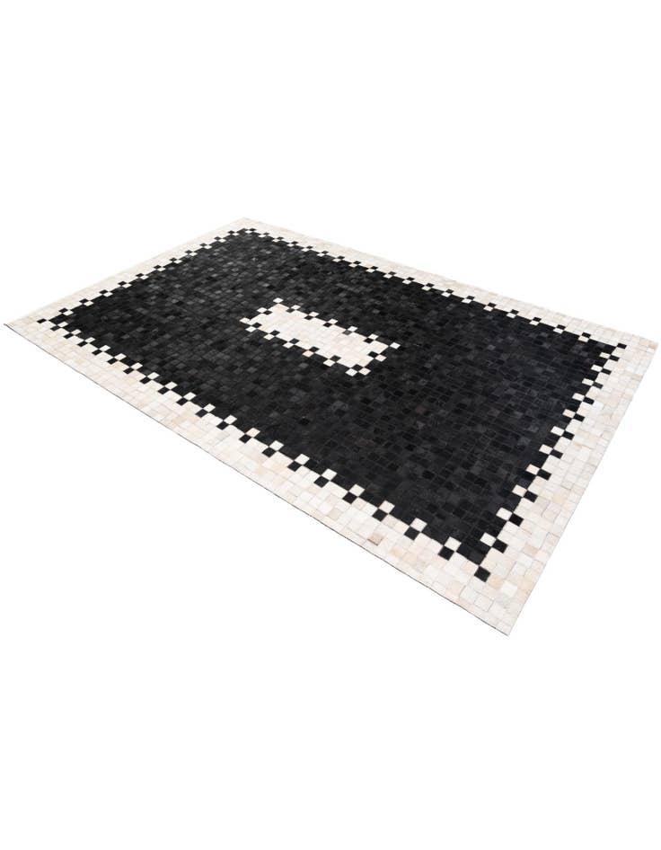 Detail image of  5' 2 x 8' 1 Cowhide Stocks Rug