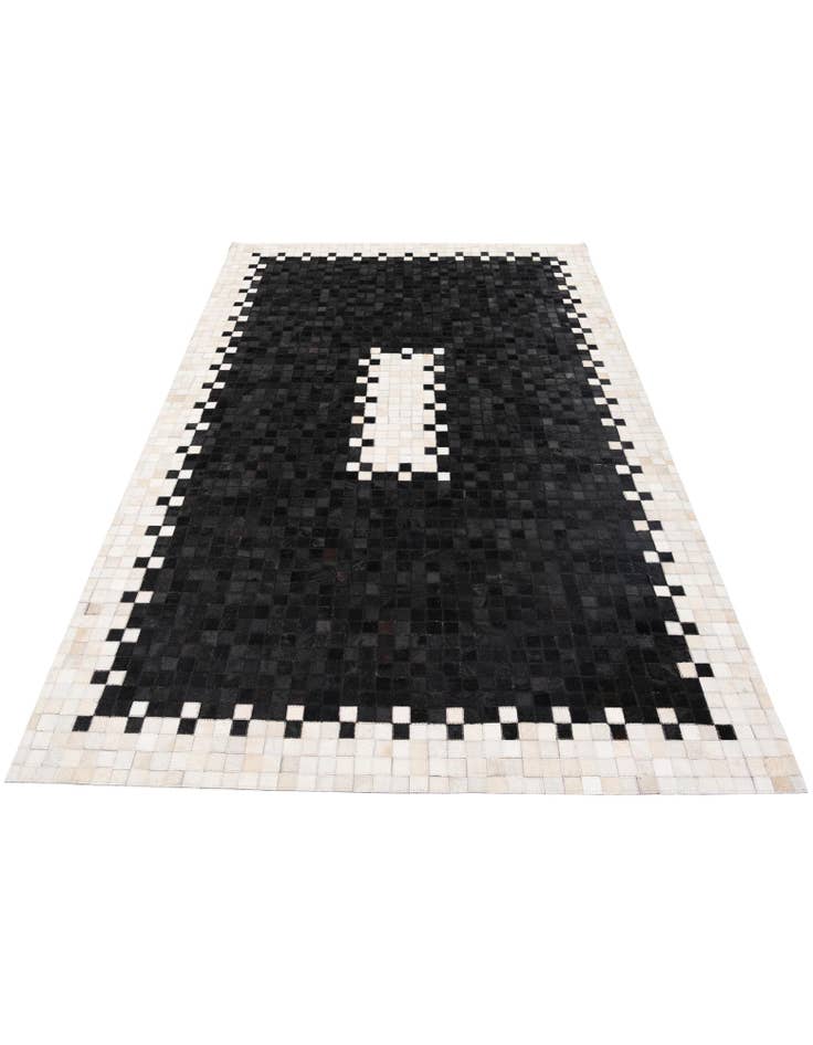 Detail image of  5' 2 x 8' 1 Cowhide Stocks Rug