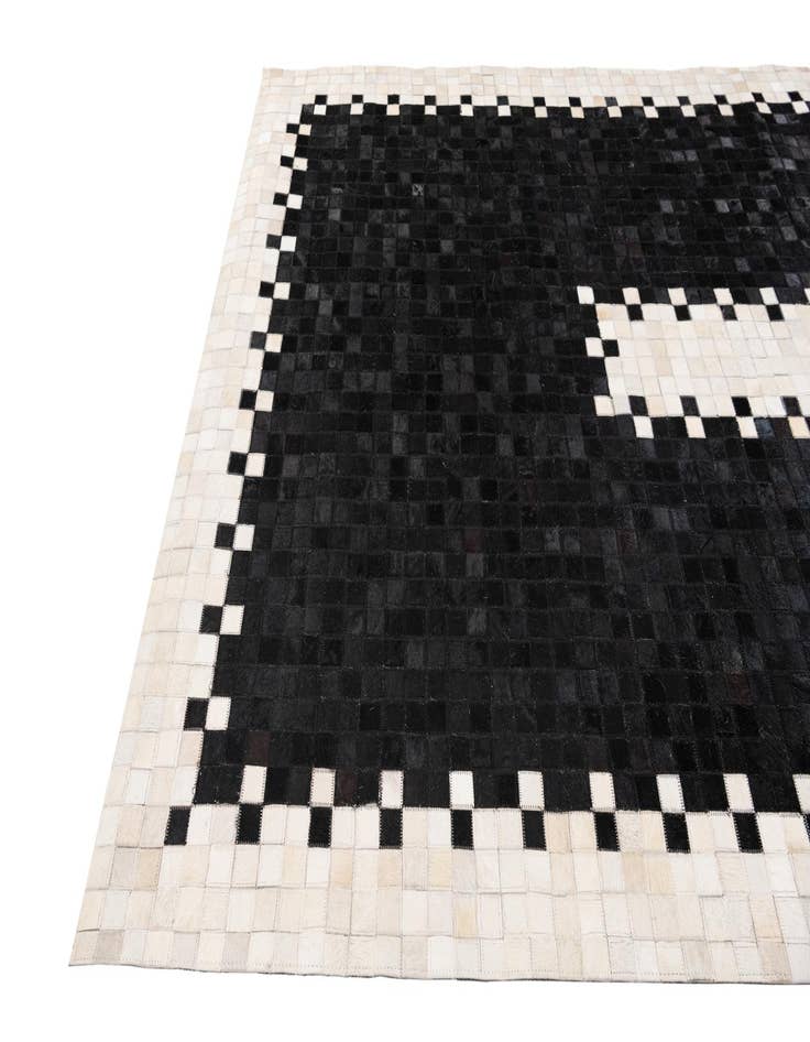 Detail image of  5' 2 x 8' 1 Cowhide Stocks Rug