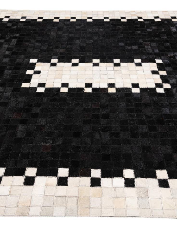 Detail image of  5' 2 x 8' 1 Cowhide Stocks Rug