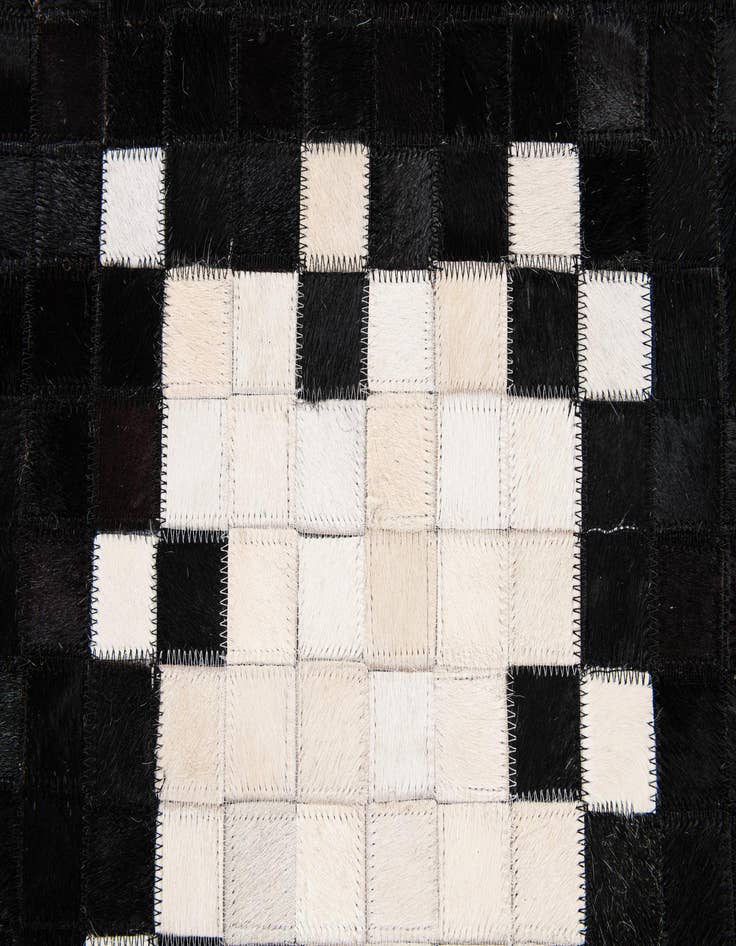 Detail image of  5' 2 x 8' 1 Cowhide Stocks Rug