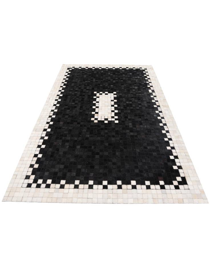 Detail image of  5' 1 x 7' 11 Cowhide Stocks Rug