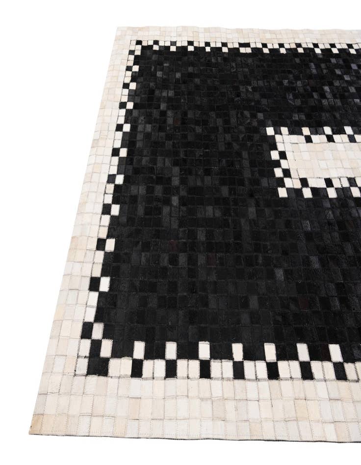 Detail image of  5' 1 x 7' 11 Cowhide Stocks Rug