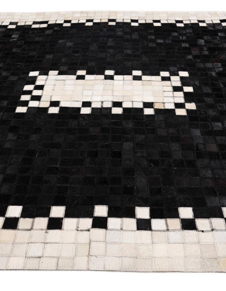 Detail image of  5' 1 x 7' 11 Cowhide Stocks Rug