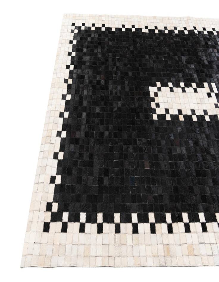 Detail image of  5' 1 x 7' 11 Cowhide Stocks Rug