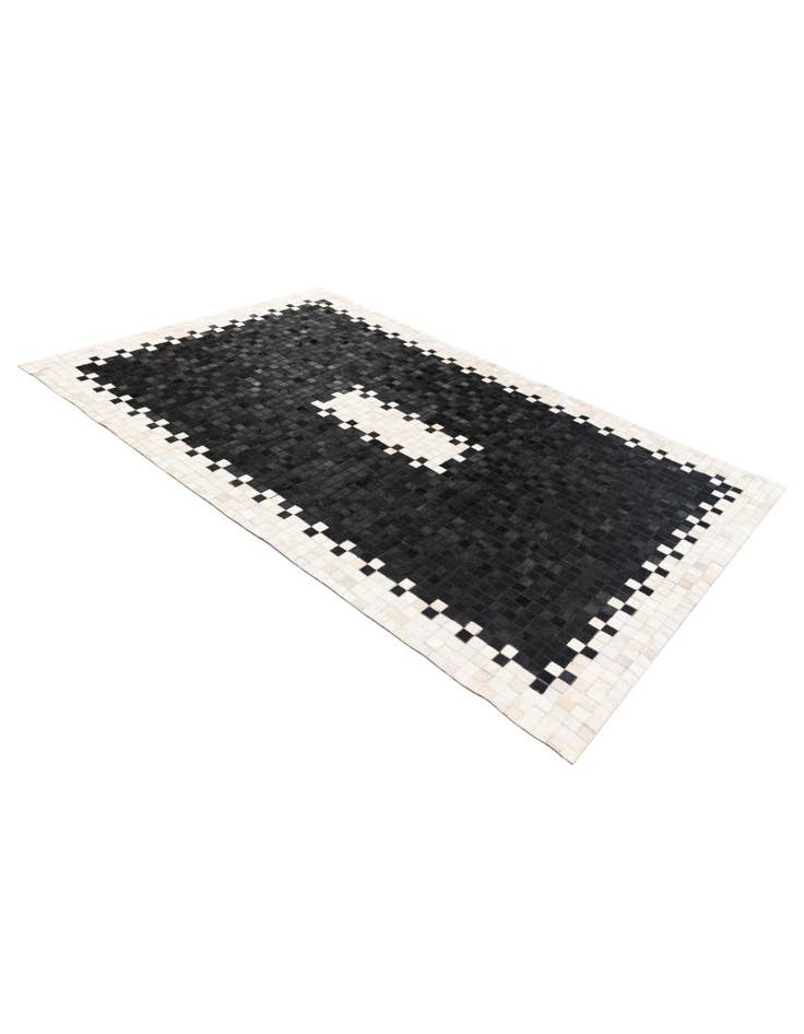 Detail image of  5' 2 x 7' 11 Cowhide Stocks Rug