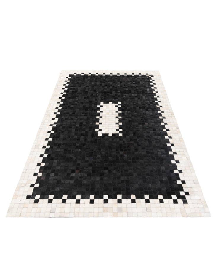 Detail image of  5' 2 x 7' 11 Cowhide Stocks Rug