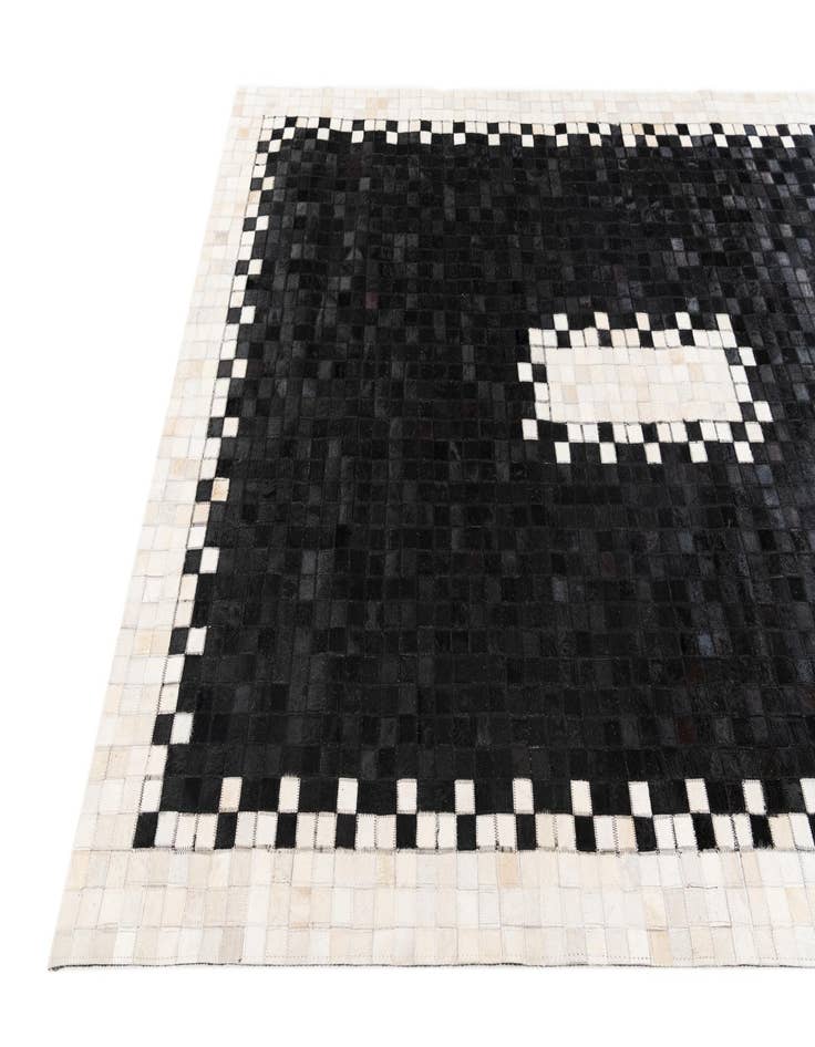 Detail image of  5' 1 x 7' 10 Cowhide Stocks Rug