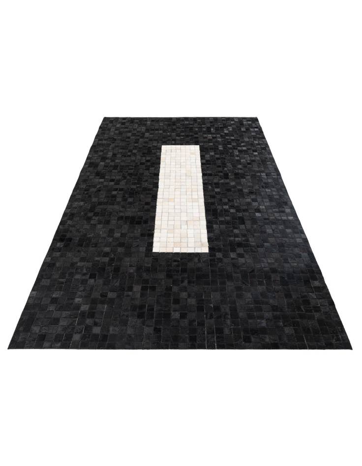 Detail image of  4' 11 x 7' 10 Cowhide Stocks Rug