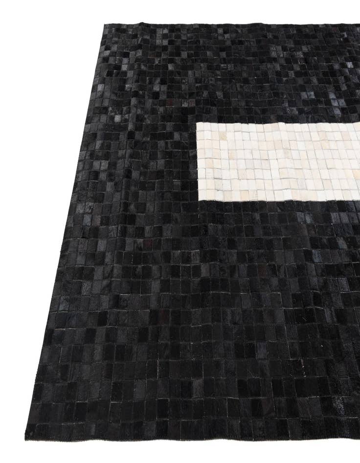 Detail image of  4' 11 x 7' 10 Cowhide Stocks Rug