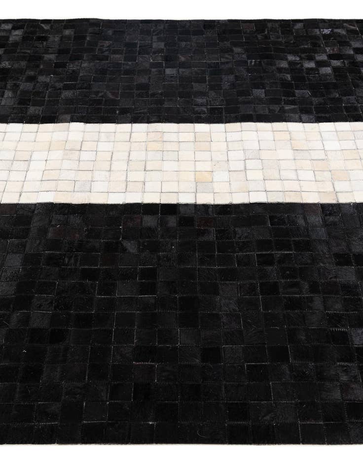 Detail image of  4' 11 x 7' 10 Cowhide Stocks Rug