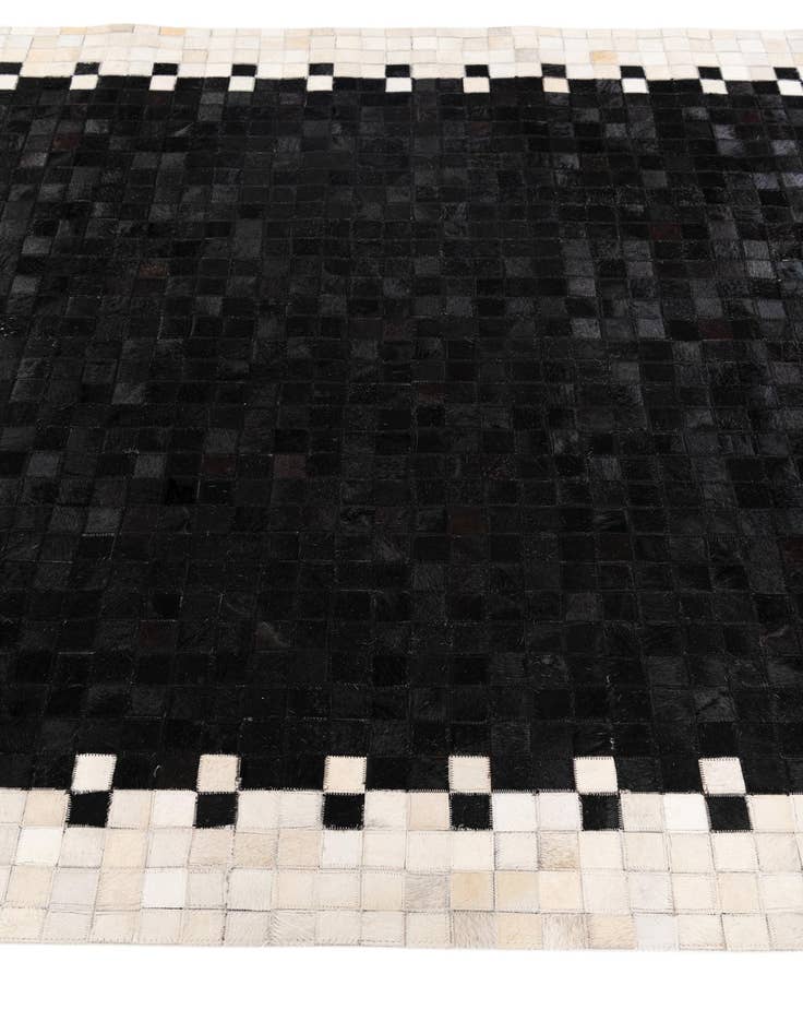 Detail image of  4' 11 x 7' 10 Cowhide Stocks Rug